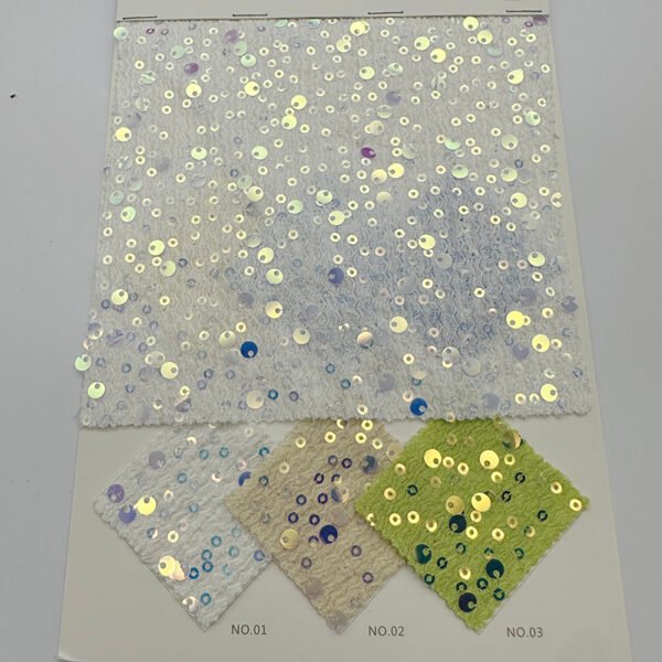 JLZ-823 Knit fabric  Embroidery Sequin